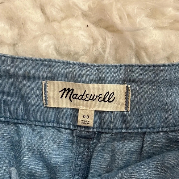 Madewell Denim Button-Front Tie Mini Skirt Size 00 - Picture 5 of 8